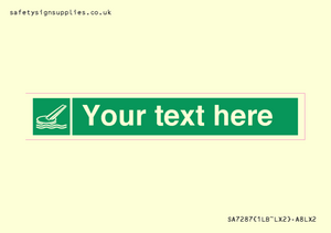 Custom sign safe condition Marine evacuation slide